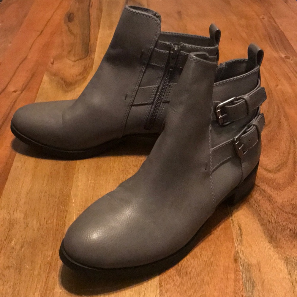 Grey ankle boots